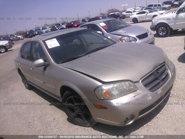 JN1DA31D93T502660 - 2003 NISSAN MAXIMA GLE/GXE/SE GOLD photo 1