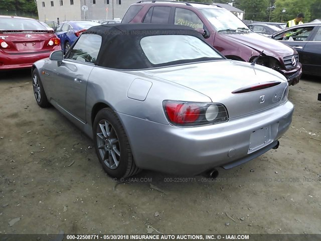 JHMAP11471T009302 - 2001 HONDA S2000 GRAY photo 3