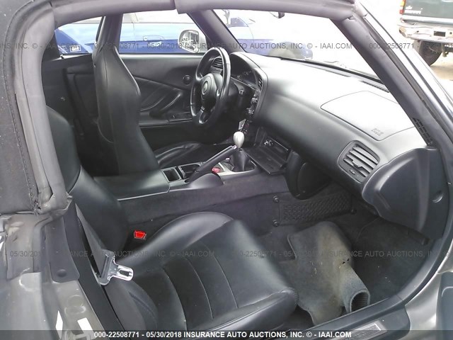 JHMAP11471T009302 - 2001 HONDA S2000 GRAY photo 5