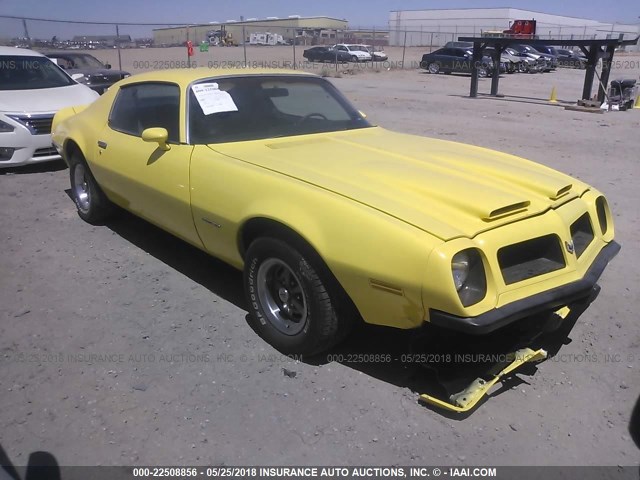 2U87M4N102145 - 1974 PONTIAC FIREBIRD YELLOW photo 1