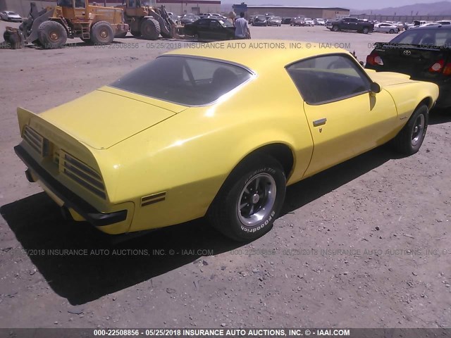 2U87M4N102145 - 1974 PONTIAC FIREBIRD YELLOW photo 4