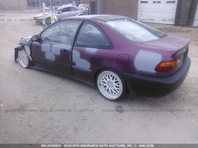 1HGEJ2127RL030303 - 1994 HONDA CIVIC DX PURPLE photo 3