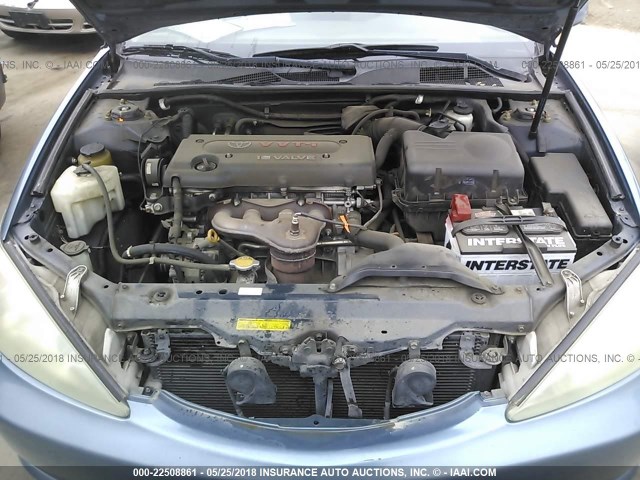 4T1BE32K64U844533 - 2004 TOYOTA CAMRY LE/XLE/SE BLUE photo 10