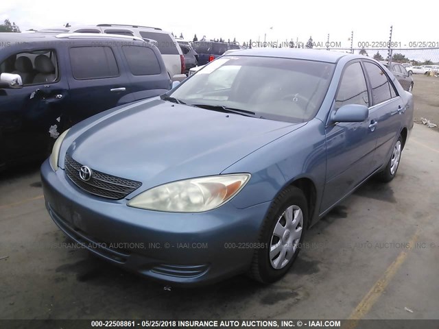 4T1BE32K64U844533 - 2004 TOYOTA CAMRY LE/XLE/SE BLUE photo 2