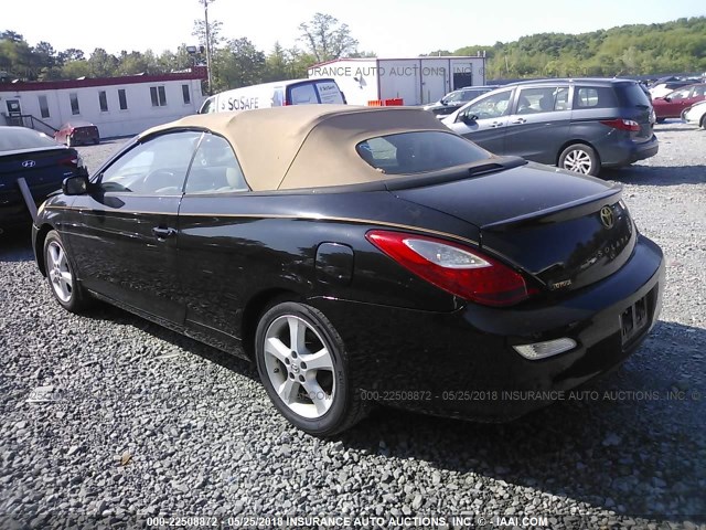 4T1FA38P27U125235 - 2007 TOYOTA CAMRY SOLARA SE/SLE BLACK photo 3