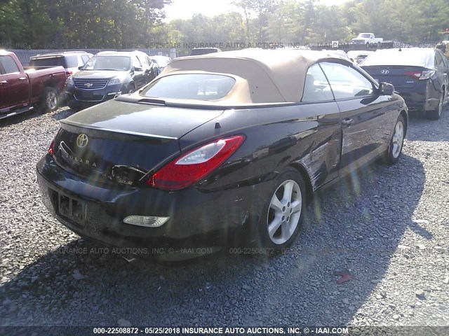 4T1FA38P27U125235 - 2007 TOYOTA CAMRY SOLARA SE/SLE BLACK photo 4