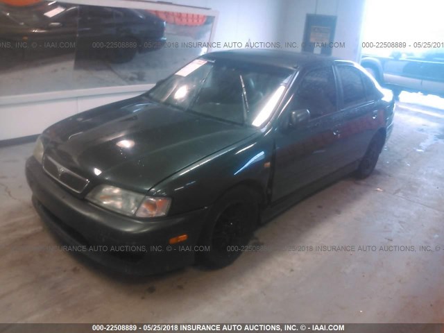 JNKCP11A1XT008234 - 1999 INFINITI G20 GREEN photo 2