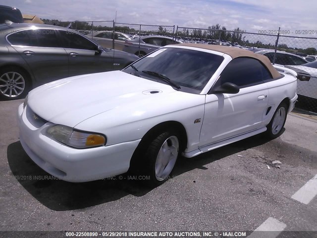1FALP45T3SF117919 - 1995 FORD MUSTANG GT/GTS WHITE photo 2