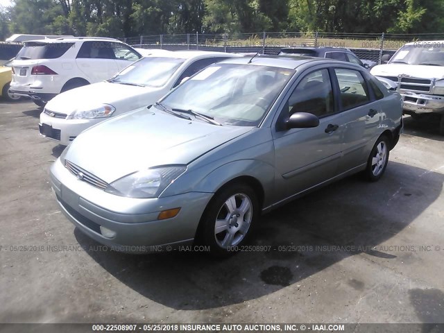 1FAFP38353W338278 - 2003 FORD FOCUS ZTS GREEN photo 2