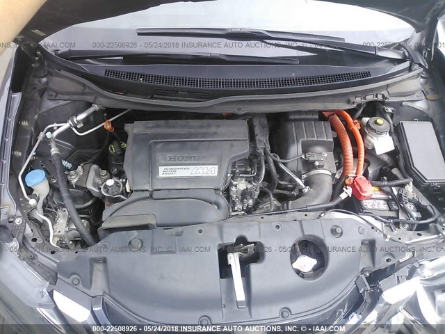 19XFB4F28DE002399 - 2013 HONDA CIVIC HYBRID GRAY photo 10