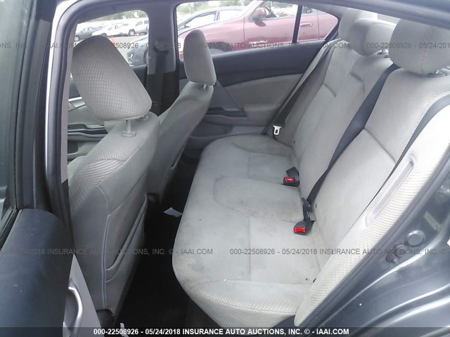 19XFB4F28DE002399 - 2013 HONDA CIVIC HYBRID GRAY photo 8