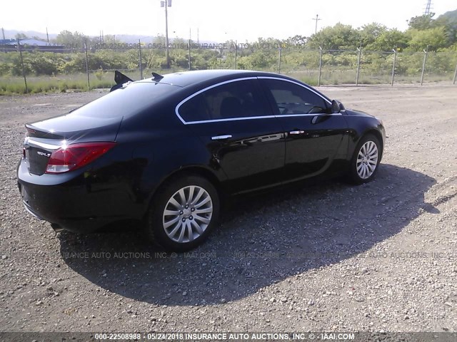 2G4GS5EV6D9151359 - 2013 BUICK REGAL PREMIUM BLACK photo 4