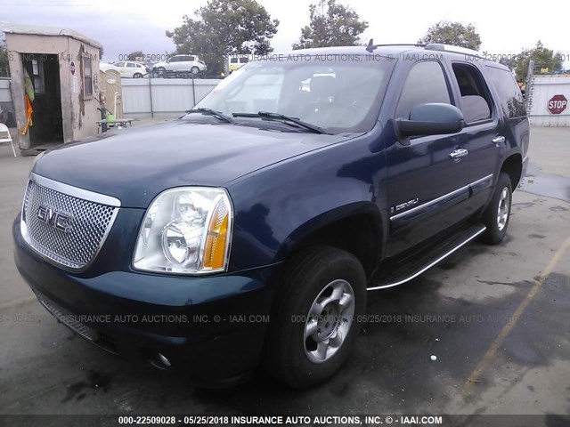 1GKFK63827J317408 - 2007 GMC YUKON DENALI BLUE photo 2