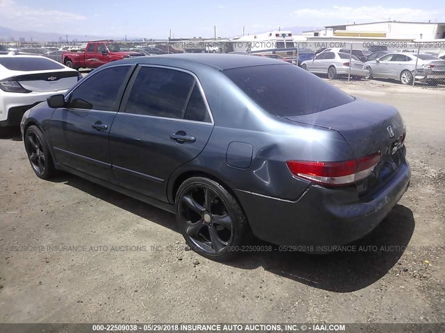 1HGCM66523A020421 - 2003 HONDA ACCORD EX BLUE photo 3