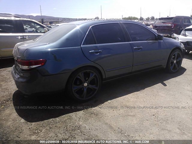 1HGCM66523A020421 - 2003 HONDA ACCORD EX BLUE photo 4