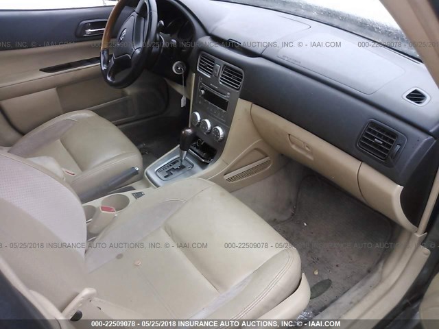 JF1SG67606H716981 - 2006 SUBARU FORESTER 2.5X LL BEAN GREEN photo 5