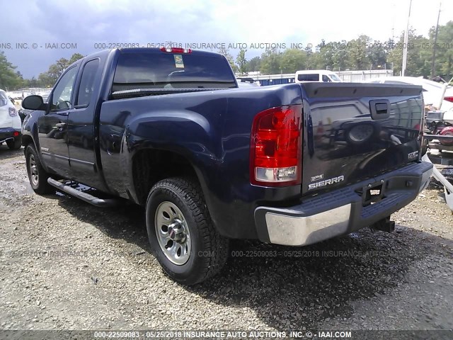 1GTEC19C19Z279659 - 2009 GMC SIERRA C1500 BLUE photo 3