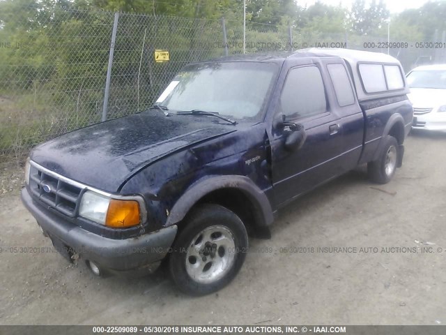 1FTCR15X9VPA39294 - 1997 FORD RANGER SUPER CAB BLUE photo 2