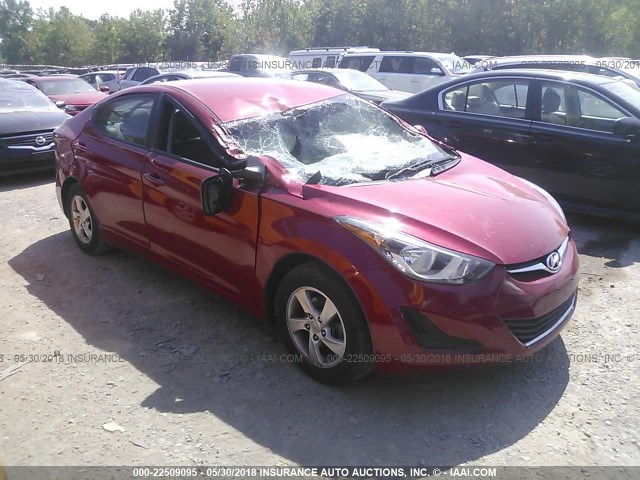 KMHDH4AEXEU161219 - 2014 HYUNDAI ELANTRA SE/SPORT/LIMITED RED photo 1