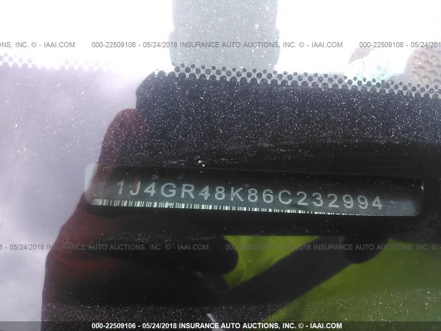 1J4GR48K86C232994 - 2006 JEEP GRAND CHEROKEE LAREDO/COLUMBIA/FREEDOM 黑色 照片 9