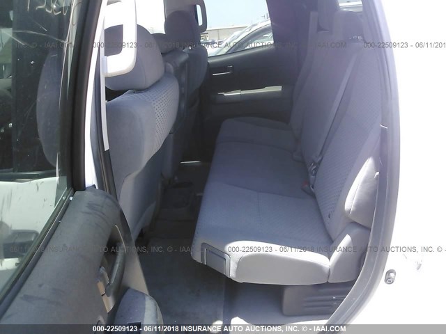 5TFRM5F12BX022536 - 2011 TOYOTA TUNDRA DOUBLE CAB SR5 WHITE photo 8