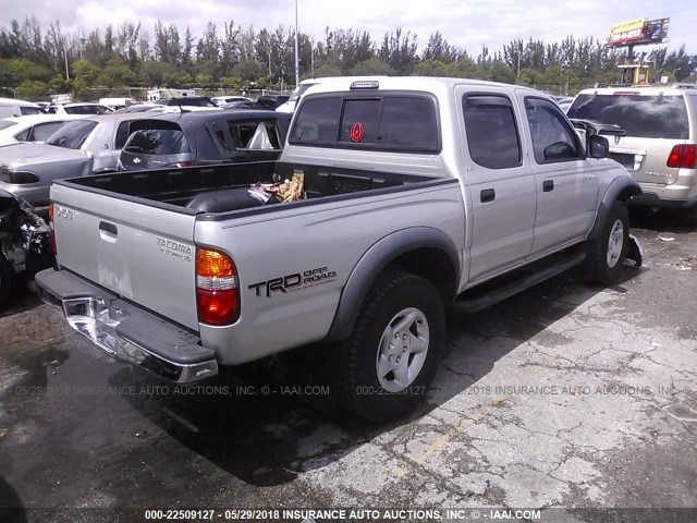 5TEGN92N43Z278000 - 2003 TOYOTA TACOMA DOUBLE CAB PRERUNNER SILVER photo 4