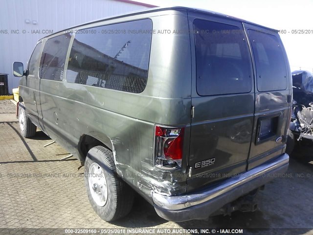 1FBNE31SX3HB52497 - 2003 FORD ECONOLINE E350 SUPER DUTY WAGON GREEN photo 3