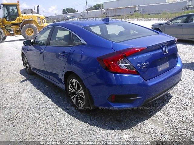 19XFC1F76GE020332 - 2016 HONDA CIVIC EXL BLUE photo 3