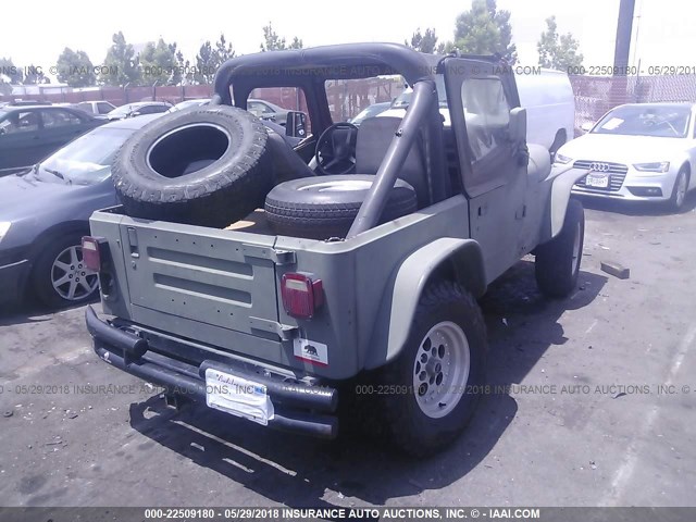 2J4FY29T7LJ523109 - 1990 JEEP WRANGLER / YJ  GREEN photo 4