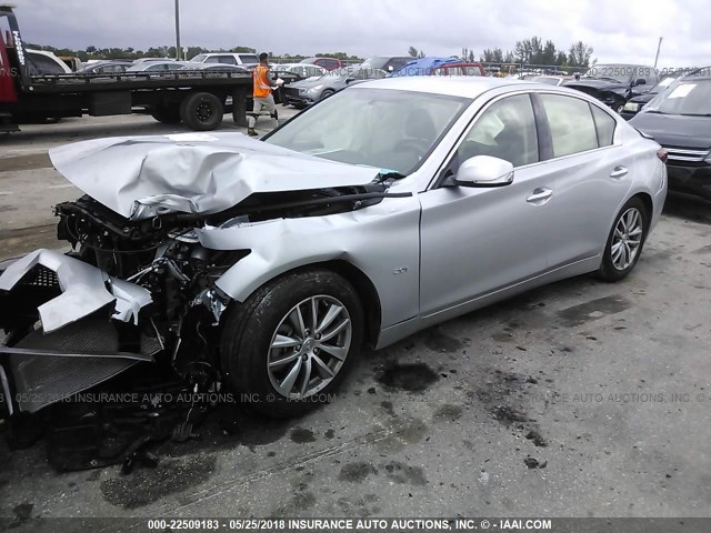 JN1CV7AP8JM240476 - 2018 INFINITI Q50 PURE/LUXE SILVER photo 2