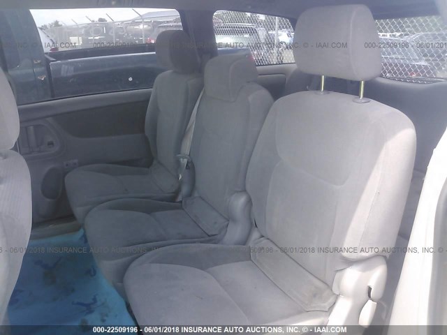 5TDZA23C05S297555 - 2005 TOYOTA SIENNA CE/LE SILVER photo 8