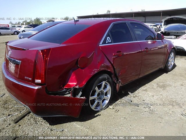 1G6DR57V980214618 - 2008 CADILLAC CTS HI FEATURE V6 RED photo 6
