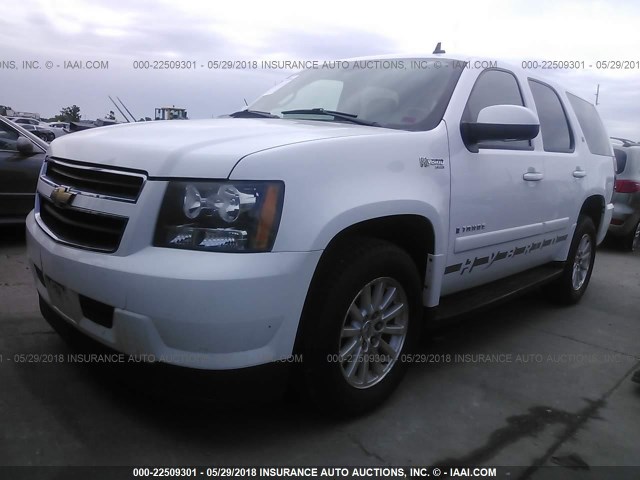 1GNFK13598R219703 - 2008 CHEVROLET TAHOE K1500 HYBRID WHITE photo 2