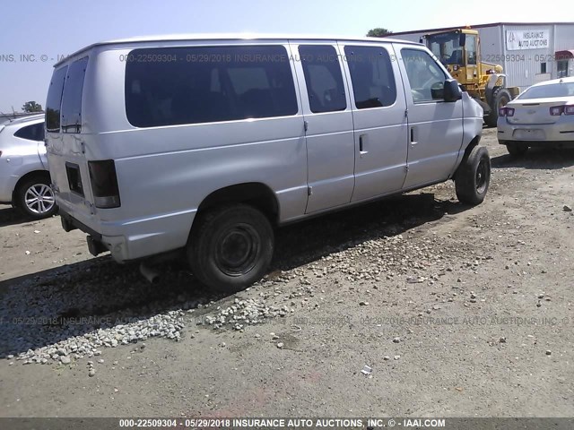 1FBNE3BL8DDA35422 - 2013 FORD ECONOLINE E350 SUPER DUTY WAGON SILVER photo 4