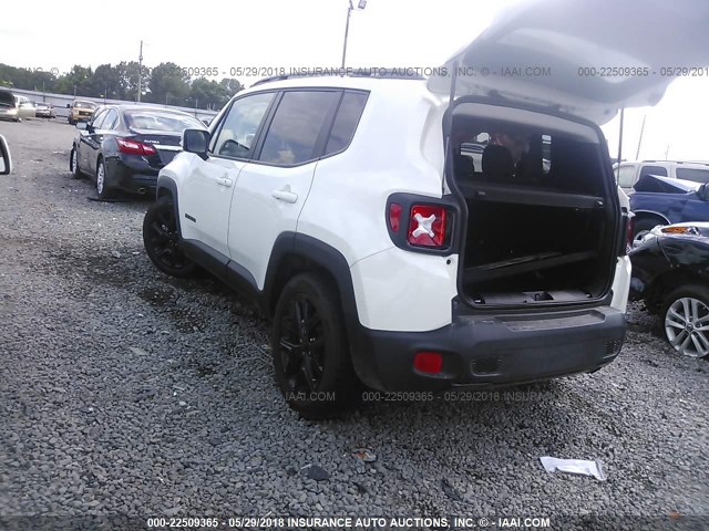 ZACCJABH9HPG61079 - 2017 JEEP RENEGADE LATITUDE WHITE photo 3