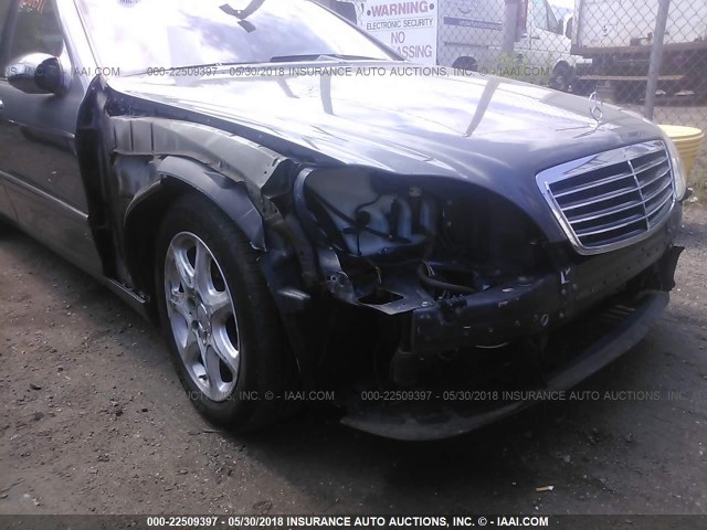 WDBNG84J26A483849 - 2006 MERCEDES-BENZ S 500 4MATIC GRAY photo 6