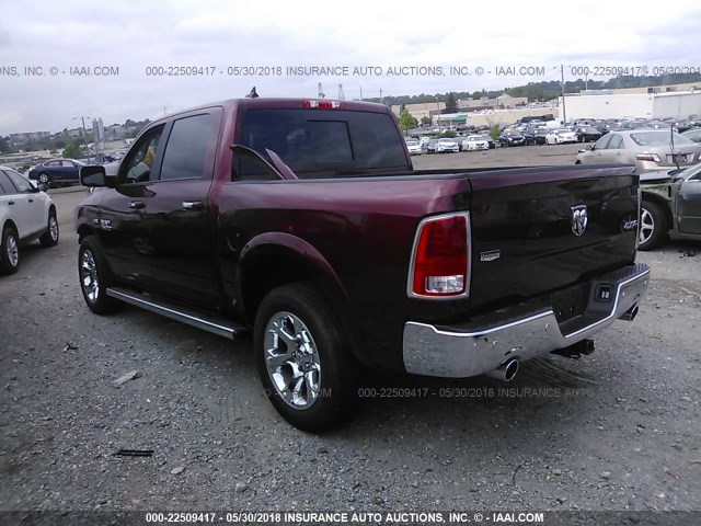 1C6RR7NT6HS667882 - 2017 RAM 1500 LARAMIE BURGUNDY photo 3