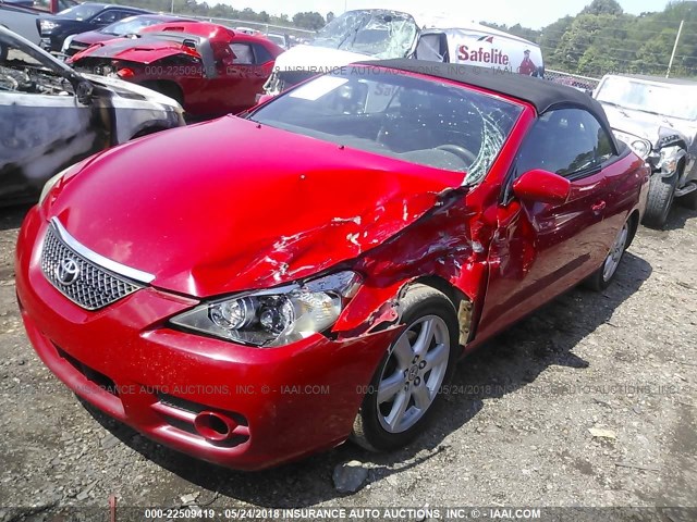 4T1FA38P27U129673 - 2007 TOYOTA CAMRY SOLARA SE/SLE წითელი ფოტო 2