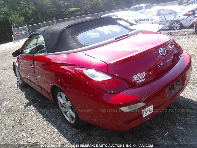 4T1FA38P27U129673 - 2007 TOYOTA CAMRY SOLARA SE/SLE წითელი ფოტო 3