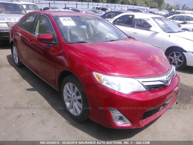 4T4BF1FK0ER338926 - 2014 TOYOTA CAMRY L/SE/LE/XLE RED photo 1