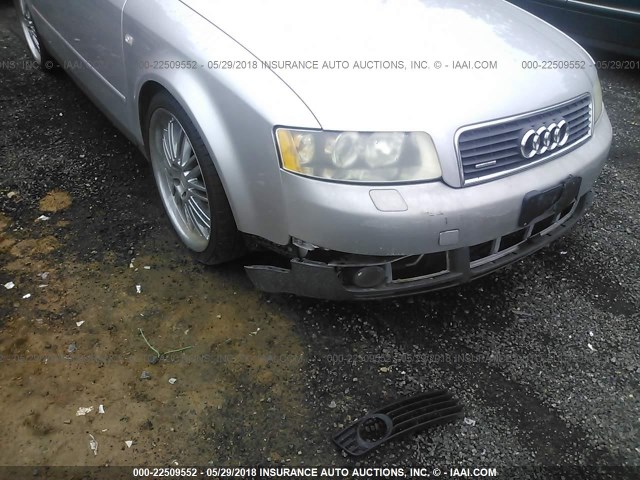 WAULT68E62A088392 - 2002 AUDI A4 3.0 QUATTRO SILVER photo 6