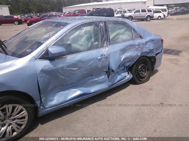4T1BF1FK6CU603842 - 2012 TOYOTA CAMRY SE/LE/XLE Light Blue photo 6