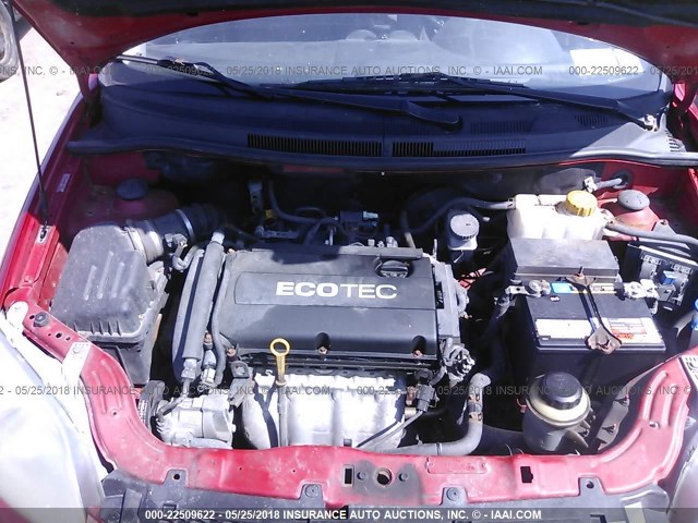 KL1TD56E79B644198 - 2009 CHEVROLET AVEO LS/LT 红色 照片 10
