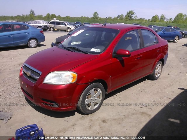 KL1TD56E79B644198 - 2009 CHEVROLET AVEO LS/LT 红色 照片 2
