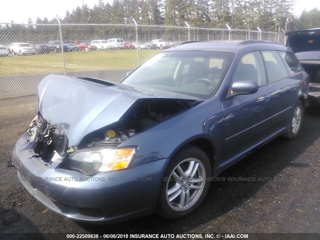 4S3BP616X57314361 - 2005 SUBARU LEGACY 2.5I BLUE photo 2