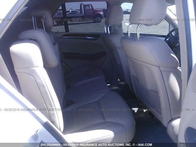 4JGDA5HB4CA026998 - 2012 MERCEDES-BENZ ML 350 4MATIC WHITE photo 8