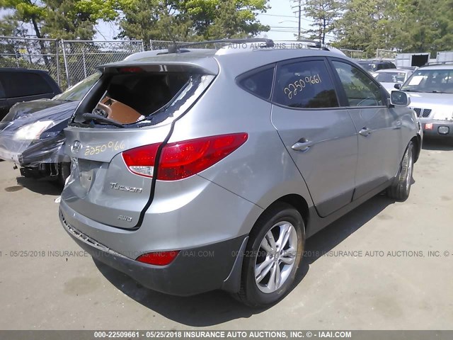 KM8JUCAC7CU419345 - 2012 HYUNDAI TUCSON GLS/LIMITED GRAY photo 4