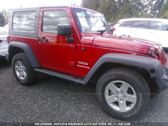 1J4AA2D13AL217715 - 2010 JEEP WRANGLER SPORT RED photo 1