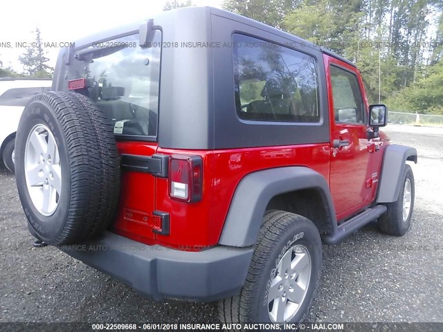 1J4AA2D13AL217715 - 2010 JEEP WRANGLER SPORT 红色 照片 4