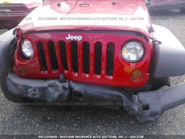 1J4AA2D13AL217715 - 2010 JEEP WRANGLER SPORT 红色 照片 6